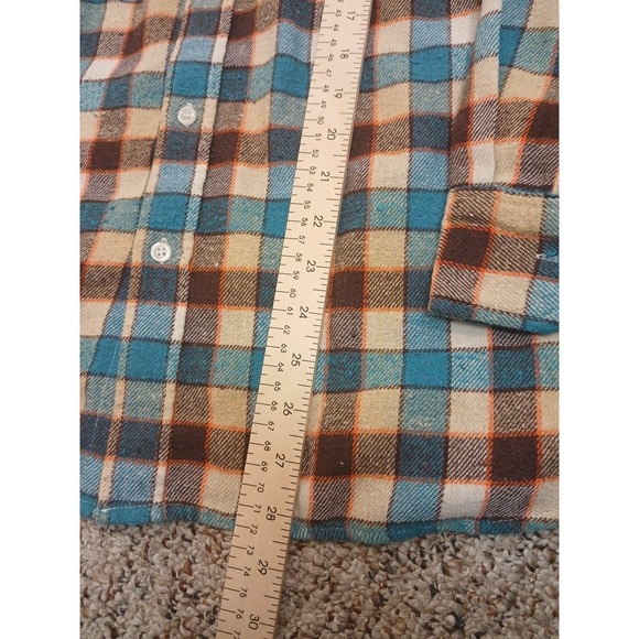 Bogari Size Large Long Sleeve Button Front Flannel Plaid Shirt - Picture 3 of 5